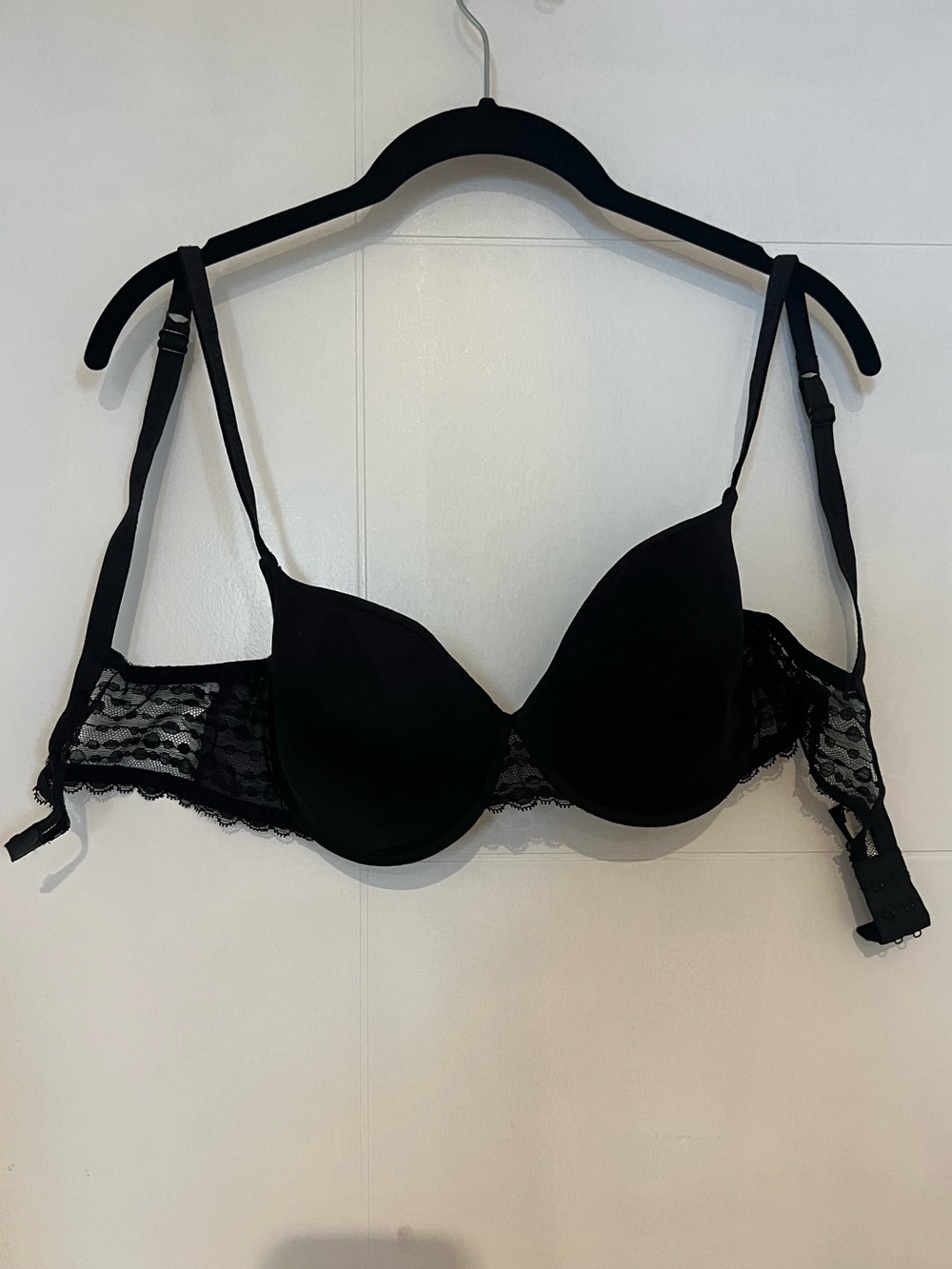 La Perla Black Lace-Trim Push-Up Bra